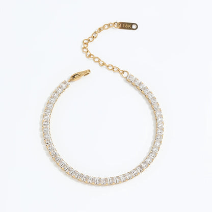 Tennis Cubic Zirconia 18K Gold Plated Set