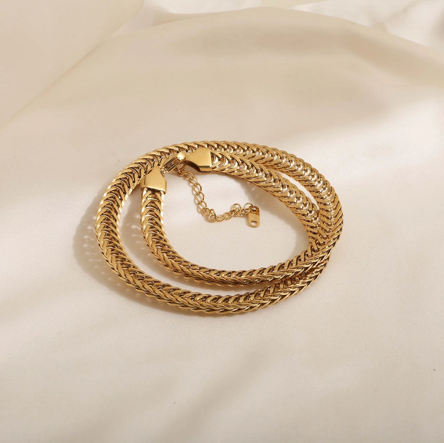Chunky Knit Style Necklace and Bracelet