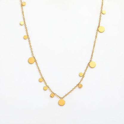 Dainty Circle Pendant Necklace | 18K Gold Plated