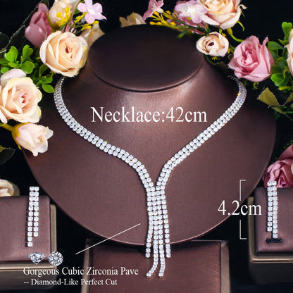Tassel Bridal Jewellery Set | Cubic Zirconia
