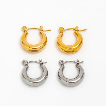 Simple Hoop Earrings | 18K Gold Plated