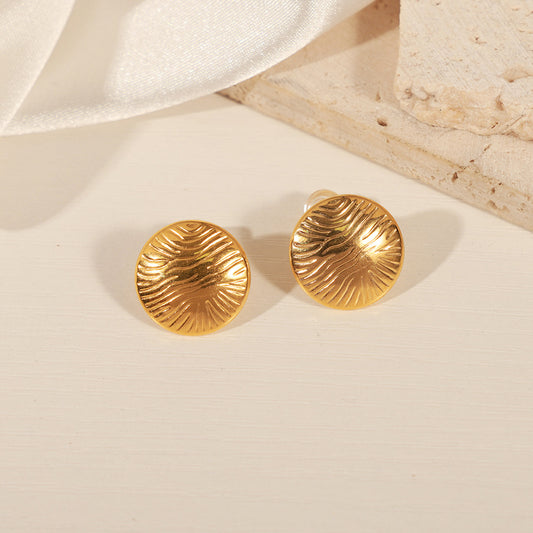 Chunky Stud Earrings | 18K Gold Plated
