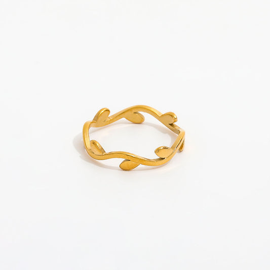 Leaf Design Ring | 18K Gold Plated