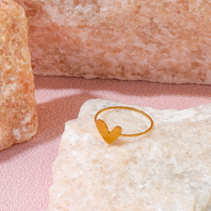 Dainty Heart Ring | 18K Gold Plated