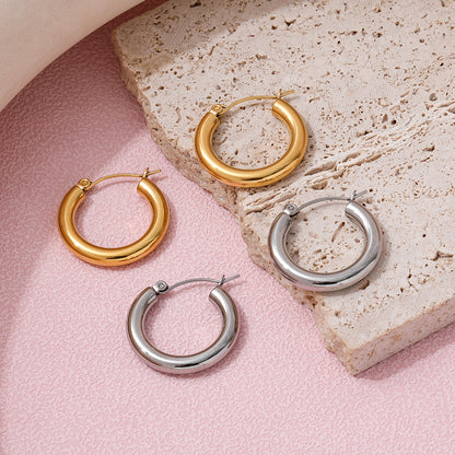 Circle Hoop Earrings | 18K Gold Plated