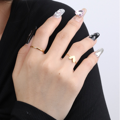 Dainty Heart Ring | 18K Gold Plated