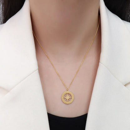 North Star 18K Gold Plated Pendant Necklace