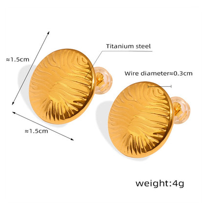 Chunky Stud Earrings | 18K Gold Plated