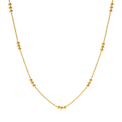 Bead Chain Necklace | 18K Gold Plated