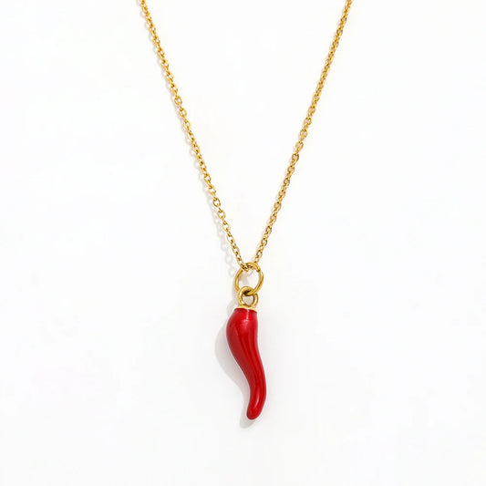 Pepper Pendant Necklace | 18K Gold Plated