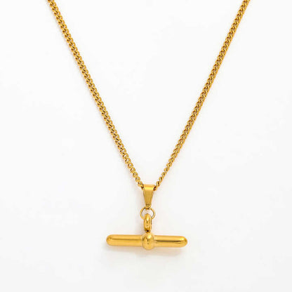 Toggle Bar Pendant Necklace | 18K Gold Plated