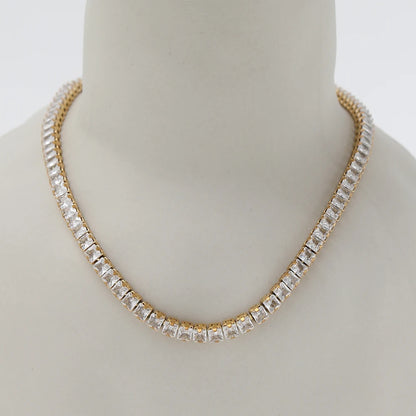 Tennis Cubic Zirconia 18K Gold Plated Set
