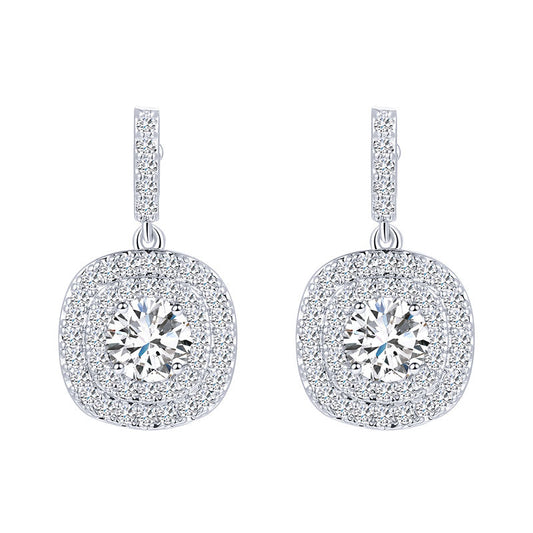 Micro Paved Drop Earrings | Cubic Zirconia