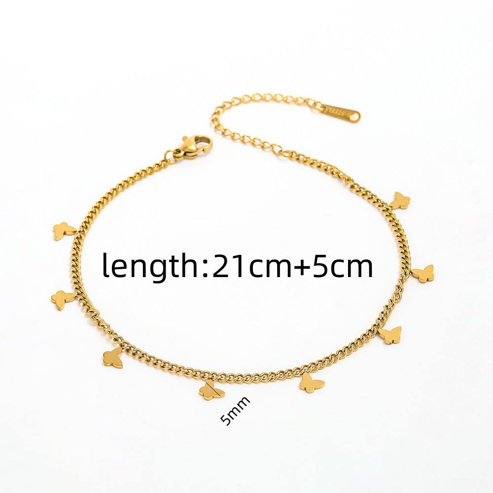 Dainty Butterfly Anklet | 18K Gold Plated