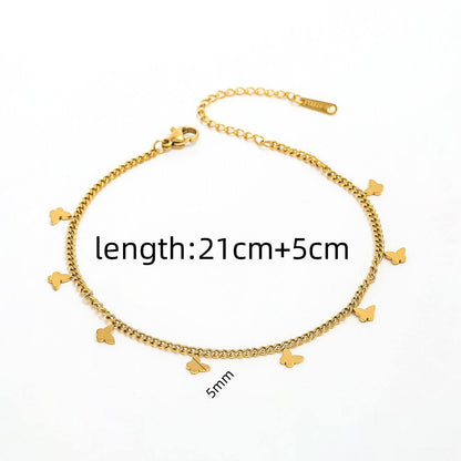 Dainty Butterfly Anklet | 18K Gold Plated