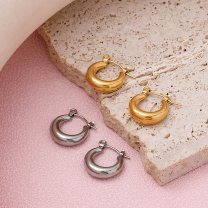 Simple Hoop Earrings | 18K Gold Plated