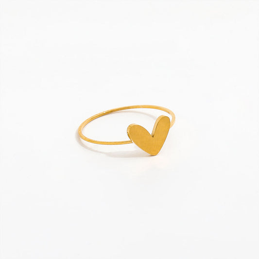 Dainty Heart Ring | 18K Gold Plated