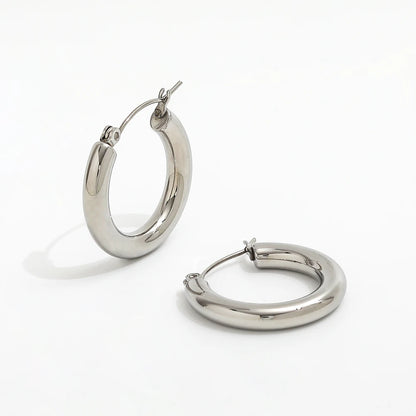 Circle Hoop Earrings | 18K Gold Plated
