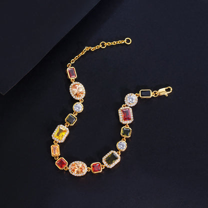 Multi-Coloured CZ Bracelet