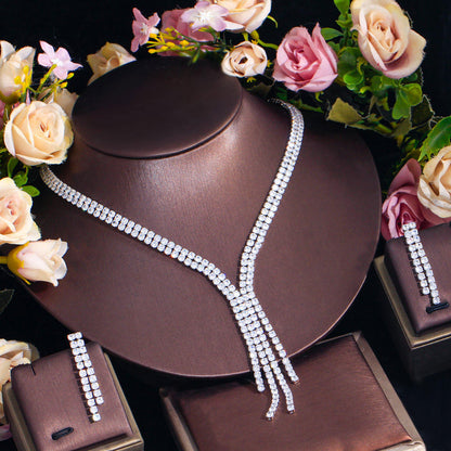 Tassel Bridal Jewellery Set | Cubic Zirconia