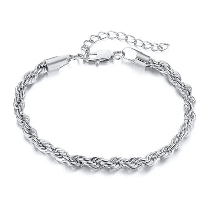 Thick Twisted Rope Chain Bracelet