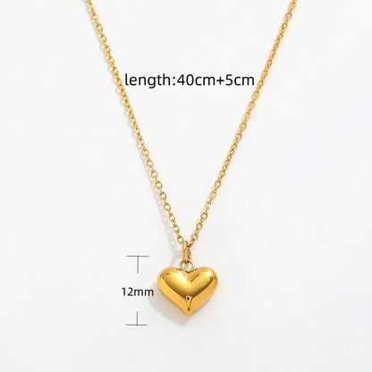 Heart Pendant Necklace | 18K Gold Plated