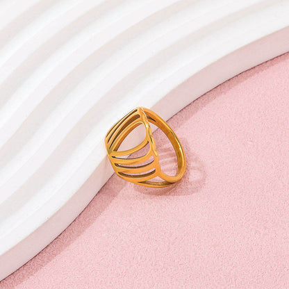 Crown Chunky Band Ring | 18K Gold Plated