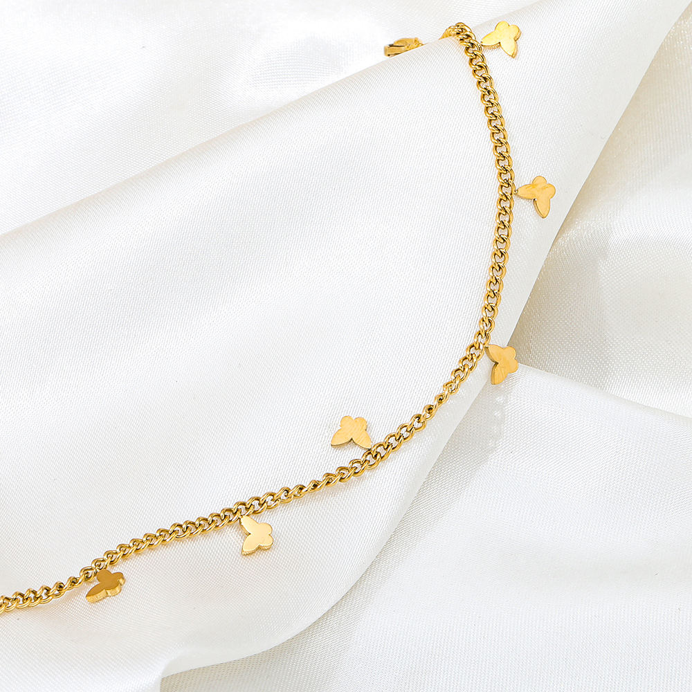 Dainty Butterfly Anklet | 18K Gold Plated