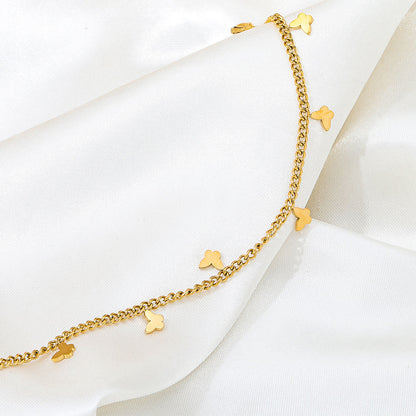 Dainty Butterfly Anklet | 18K Gold Plated