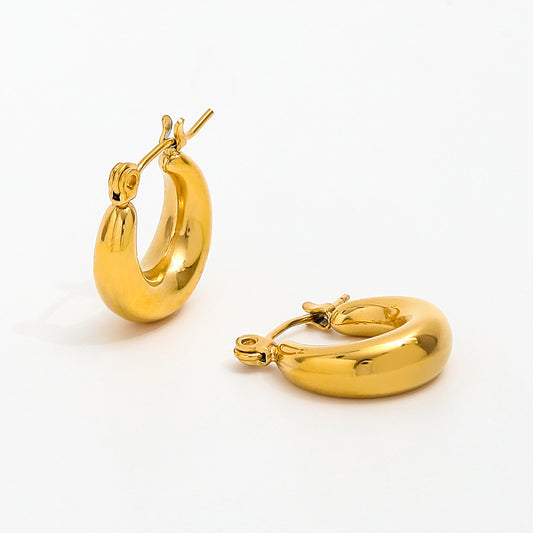 Simple Hoop Earrings | 18K Gold Plated