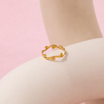 Leaf Design Ring | 18K Gold Plated