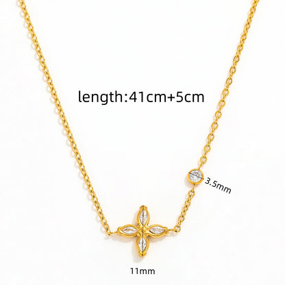 Flower Petal Pendant Necklace | 18K Gold Plated