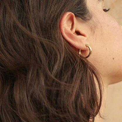Circle Hoop Earrings | 18K Gold Plated