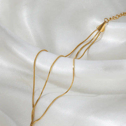 Simple Multilayer 18K Gold Plated Bracelet