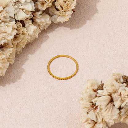 Dainty Gear Shape Ring | 18K Gold Plated