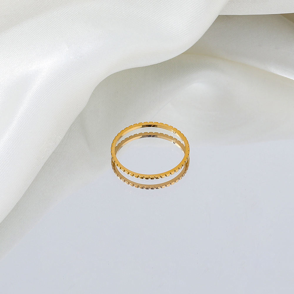 Dainty Gear Shape Ring | 18K Gold Plated
