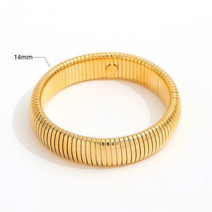 Snake Chain Elastic Bracelet | 18K Gold Plated