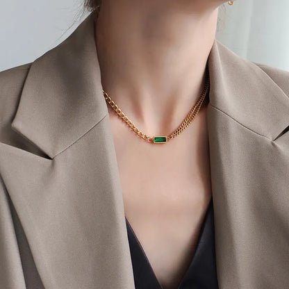 Double Layer Clavicle Necklace & Bracelet
