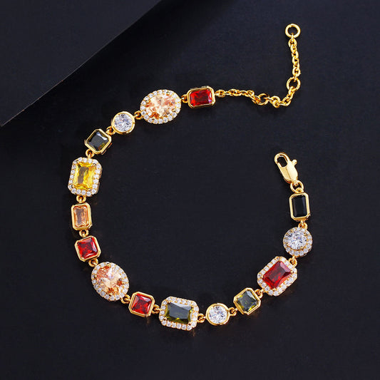 Multi-Coloured CZ Bracelet