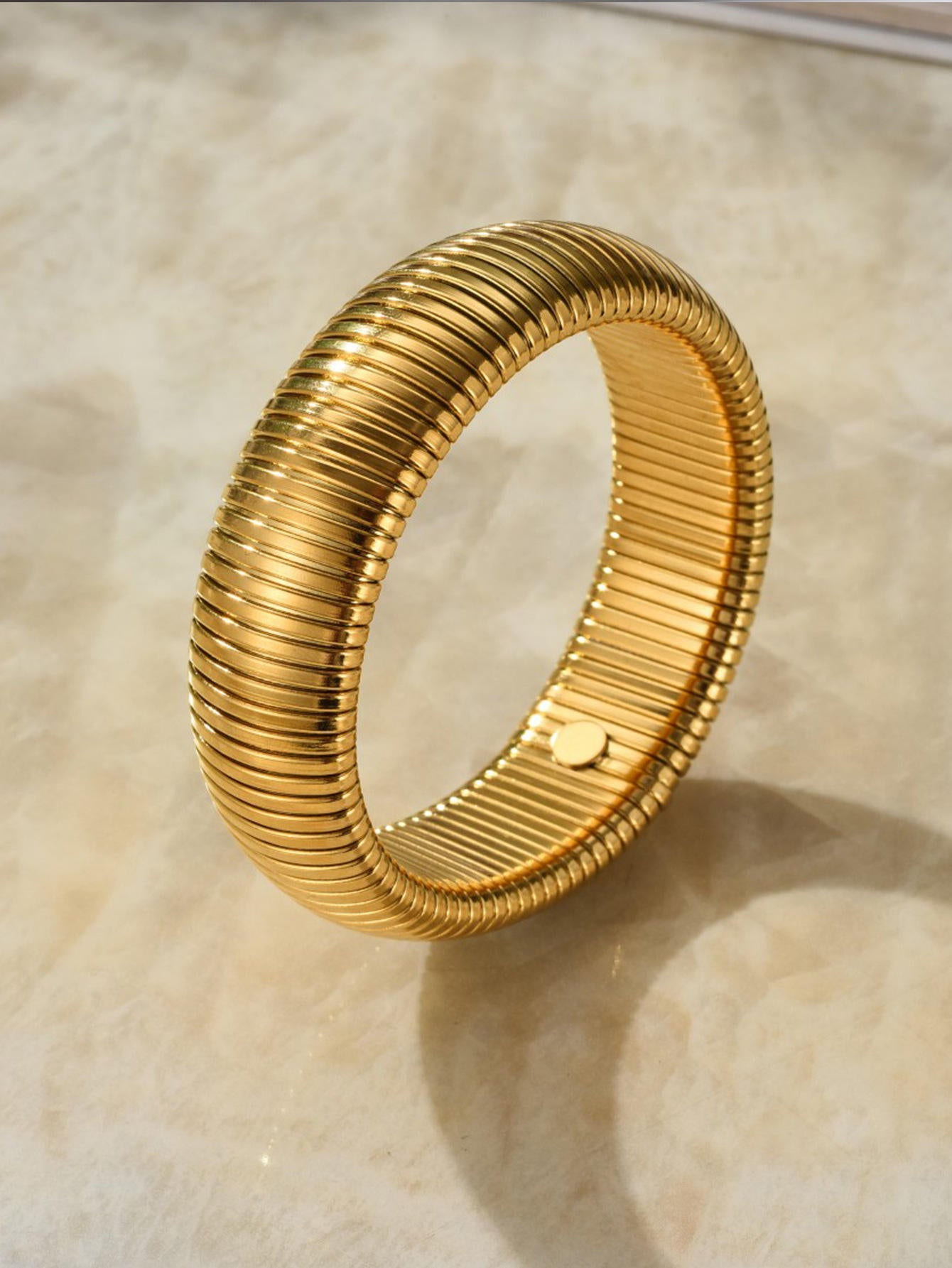 Snake Chain Elastic Bracelet | 18K Gold Plated