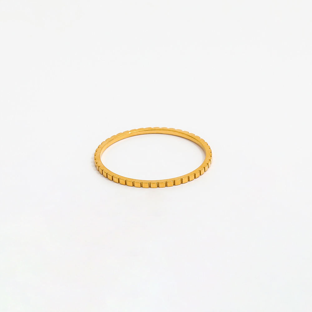 Dainty Gear Shape Ring | 18K Gold Plated