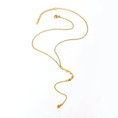 Y Tassel Pendant Necklace | 18K Gold Plated