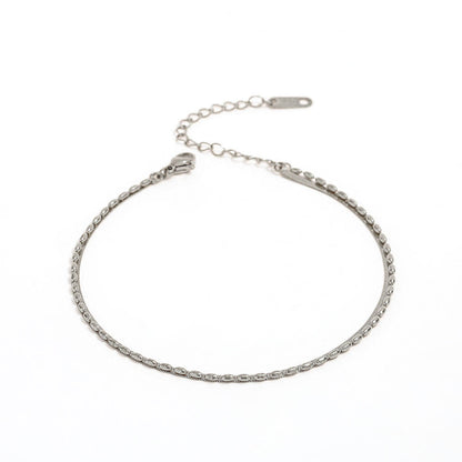 Double-Layer Bead Snake Chain Anklet | 18K Gold Plated