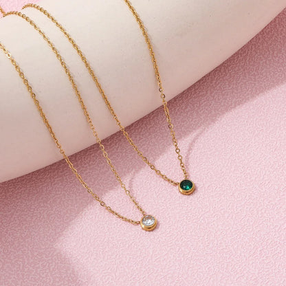 Dainty Zircon Pendant Necklace
