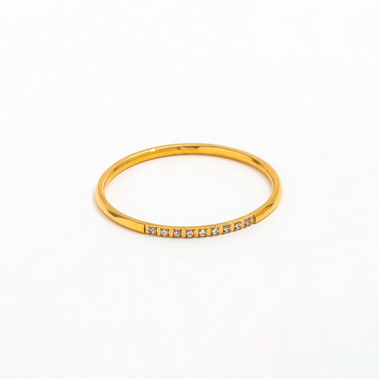 Super Fine CZ Ring | 18K Gold Plated