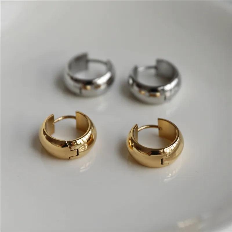 Circle Hoop Earrings | 18K Gold Plated