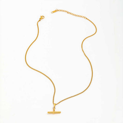 Toggle Bar Pendant Necklace | 18K Gold Plated
