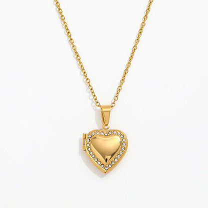 Heart Locket Necklace | 18K Gold Plated