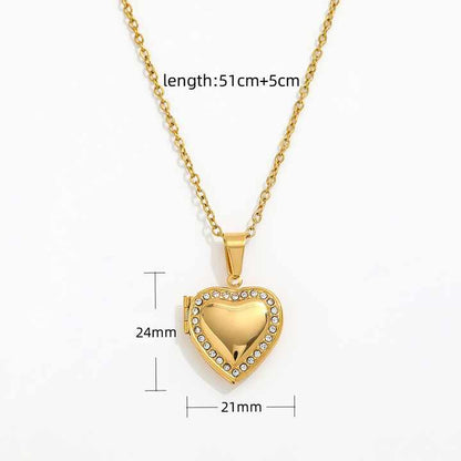 Heart Locket Necklace | 18K Gold Plated