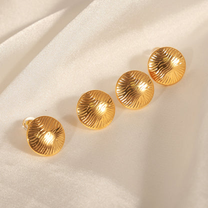 Chunky Stud Earrings | 18K Gold Plated